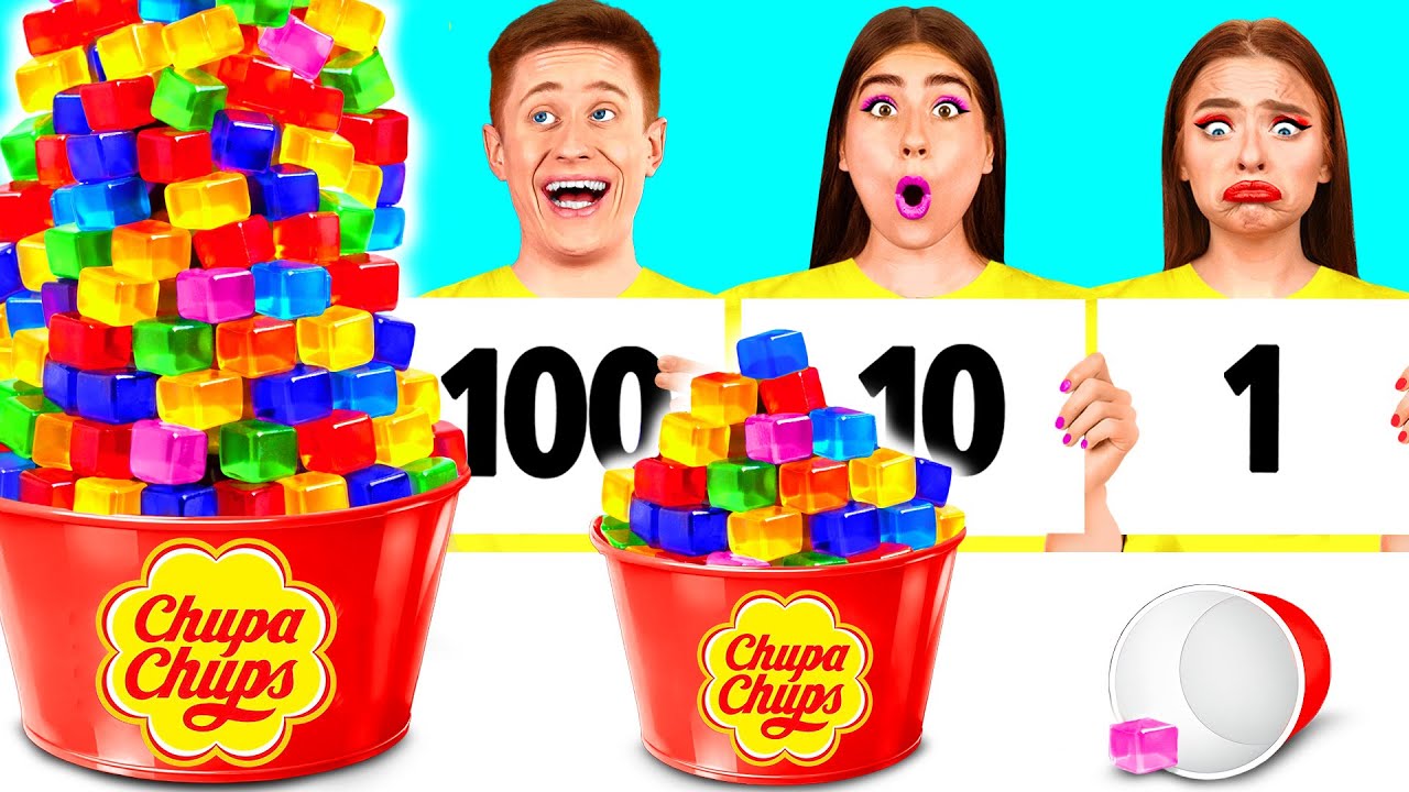 100 Schichten Nahrung Challenge | Epische Essensschlacht