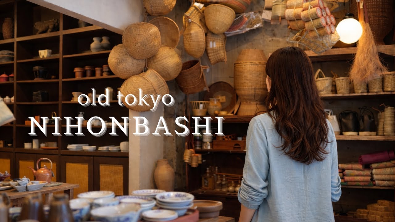 Japan Travel | Tokyo Walk in Nihonbashi | Cafes & Shopping | Cherry Blossom 