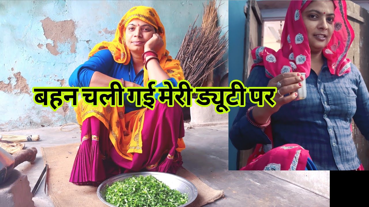 बहन जा रही है आज ड्यूटी पै,इस सीजन की पहली सब्जी बनाई #familyvlog #dailyvlog @anitameenaukeri6595 