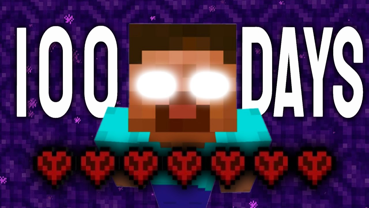 spending 100 DAYS in hardcore minecraft