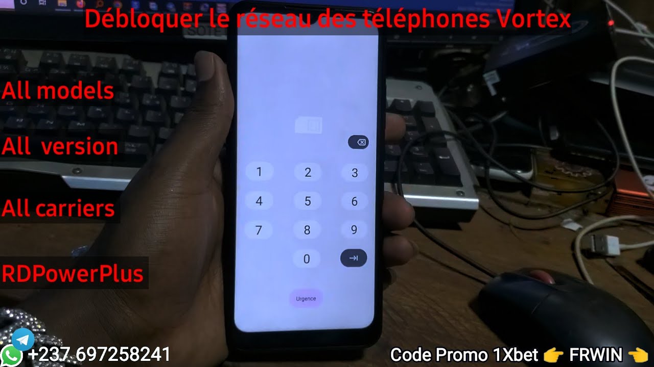 Débloquer le réseau des téléphones Vortex. HD65 unlock with RDPowerPlus