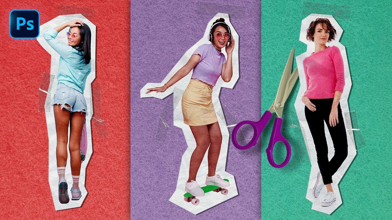 Efecto de Recorte de Papel en Photoshop @pnctutoriales 