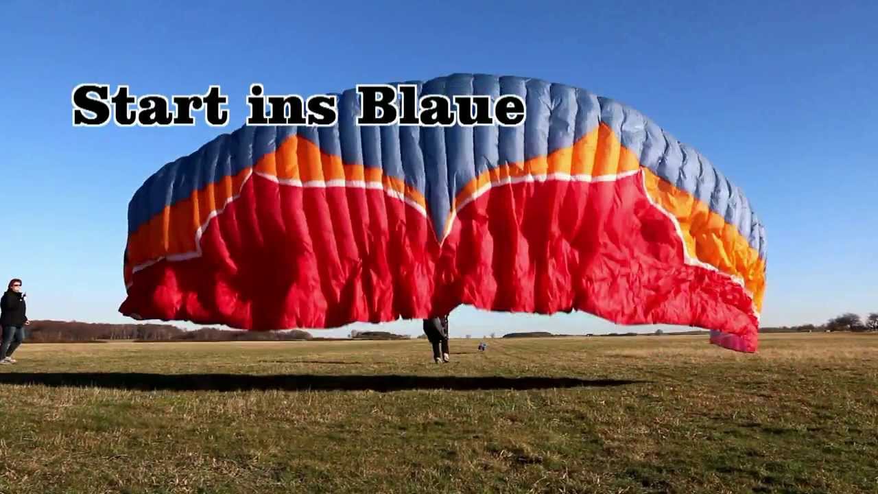 Gleitschirmfliegen an der Winde ( in Stapelburg am Harz )