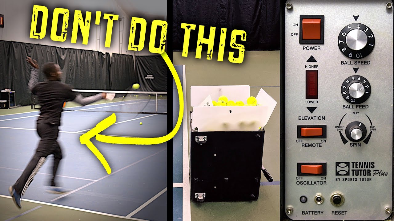 How to use a Ball Machine the RIGHT way / tennis lesson