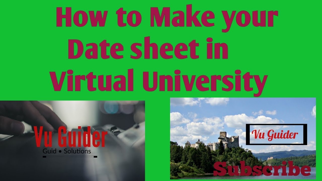 How to Make Your Date Sheet in Virtual university #Lms #datesheet #Vu Guider