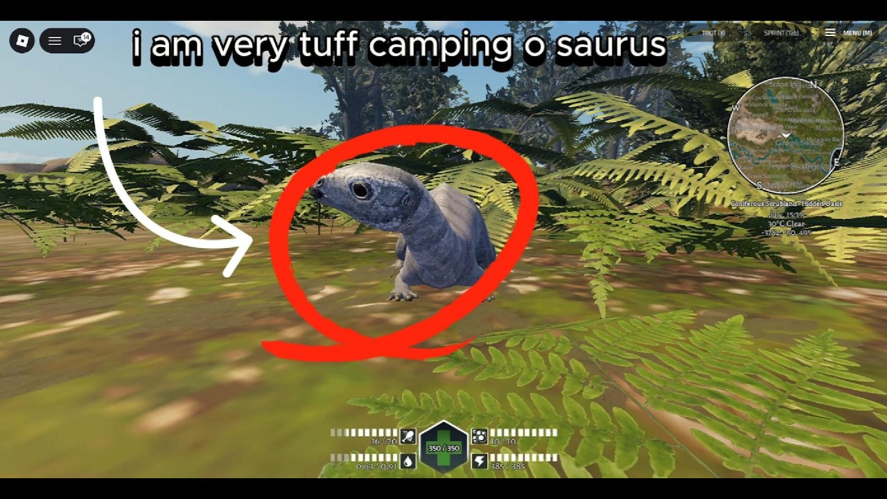 playing as a white camping tent o saurus that is fromthe ooga booga age | Prior Extinction