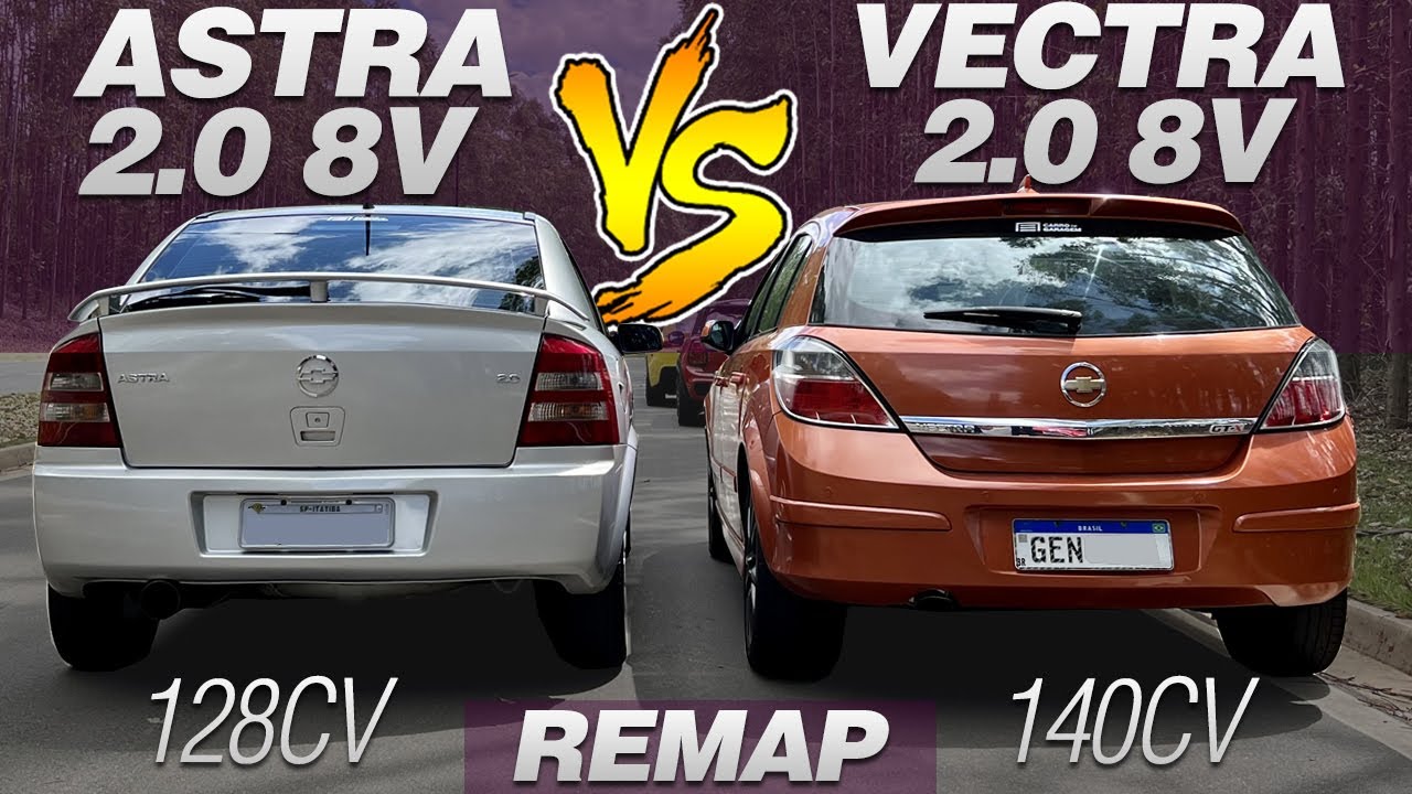 ASTRA 2.0 8V 128CV REMAP VS VECTRA GT-X 2.0 8V 140CV REMAP, PESO OU POTÊNCIA?