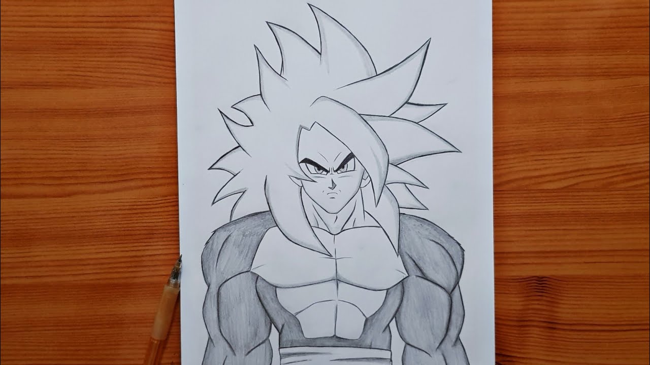 How to draw Goku Ssj4 (dragon ball) | Goku ssj4 full body step by step | easy tutorial