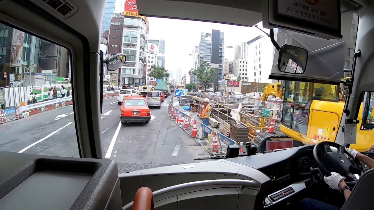 【HD広角前面展望】空港リムジンバス 東京駅八重洲南口～銀座駅～首都高～羽田空港 東京空港交通  ハンドル手さばき Airport Limousine Bus  Tokyo  Haneda Japan