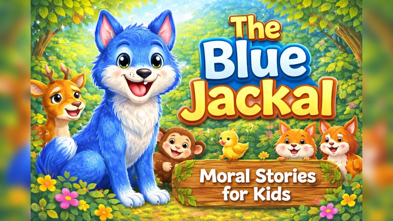 The Blue Jackal | bedtime stories for kids| moral stories for kids| storytime😊