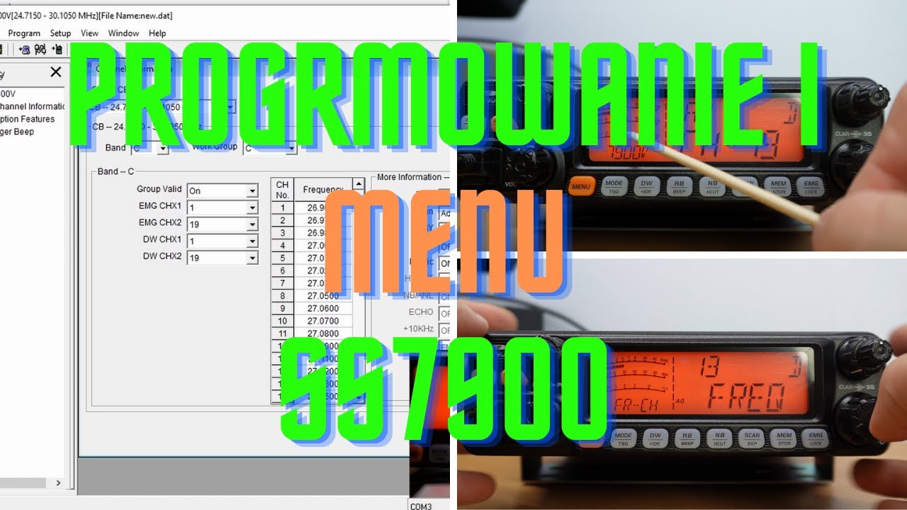 CRT SS7900 programowanie i Menu