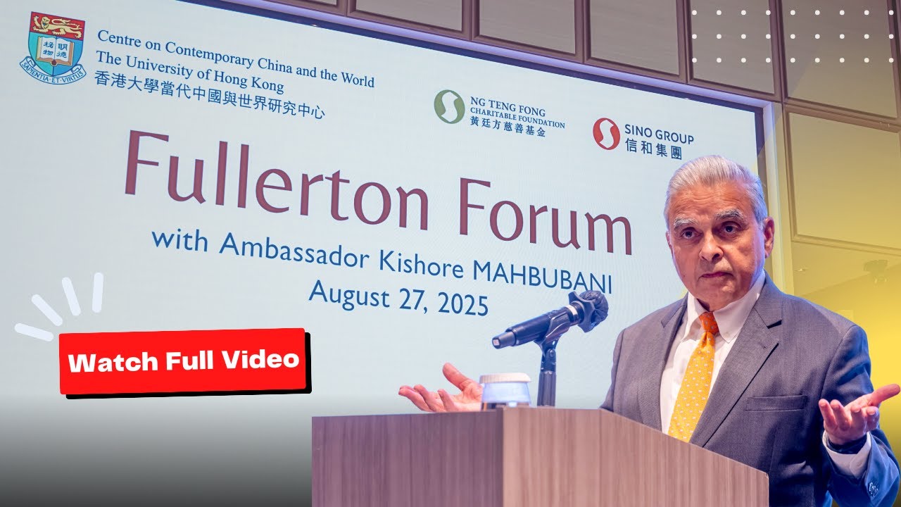Kishore Mahbubani on “A Declining West, a Rising East: Achieving a New Global Balance