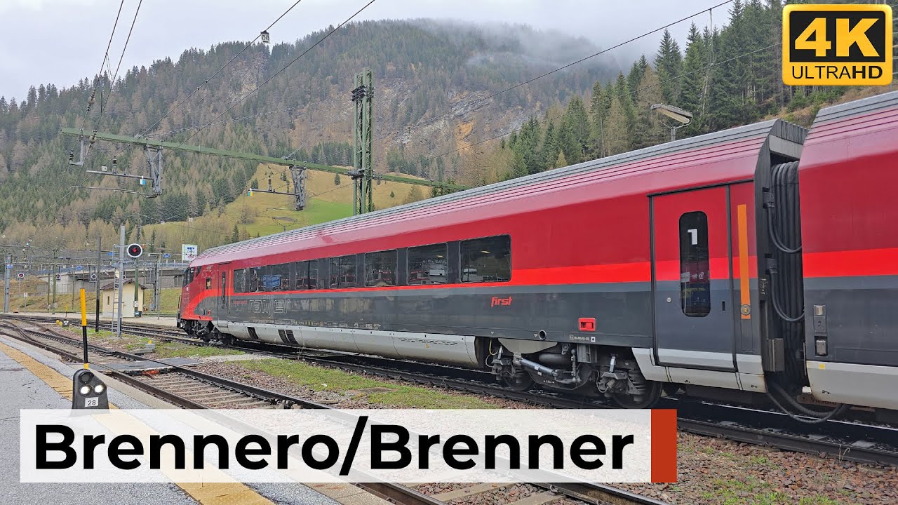 Brennero/Brenner Bahnhof 21.04.2025 - Alpenverkehr mit REX, RJX, FLIRT & Güterloks an der Grenze