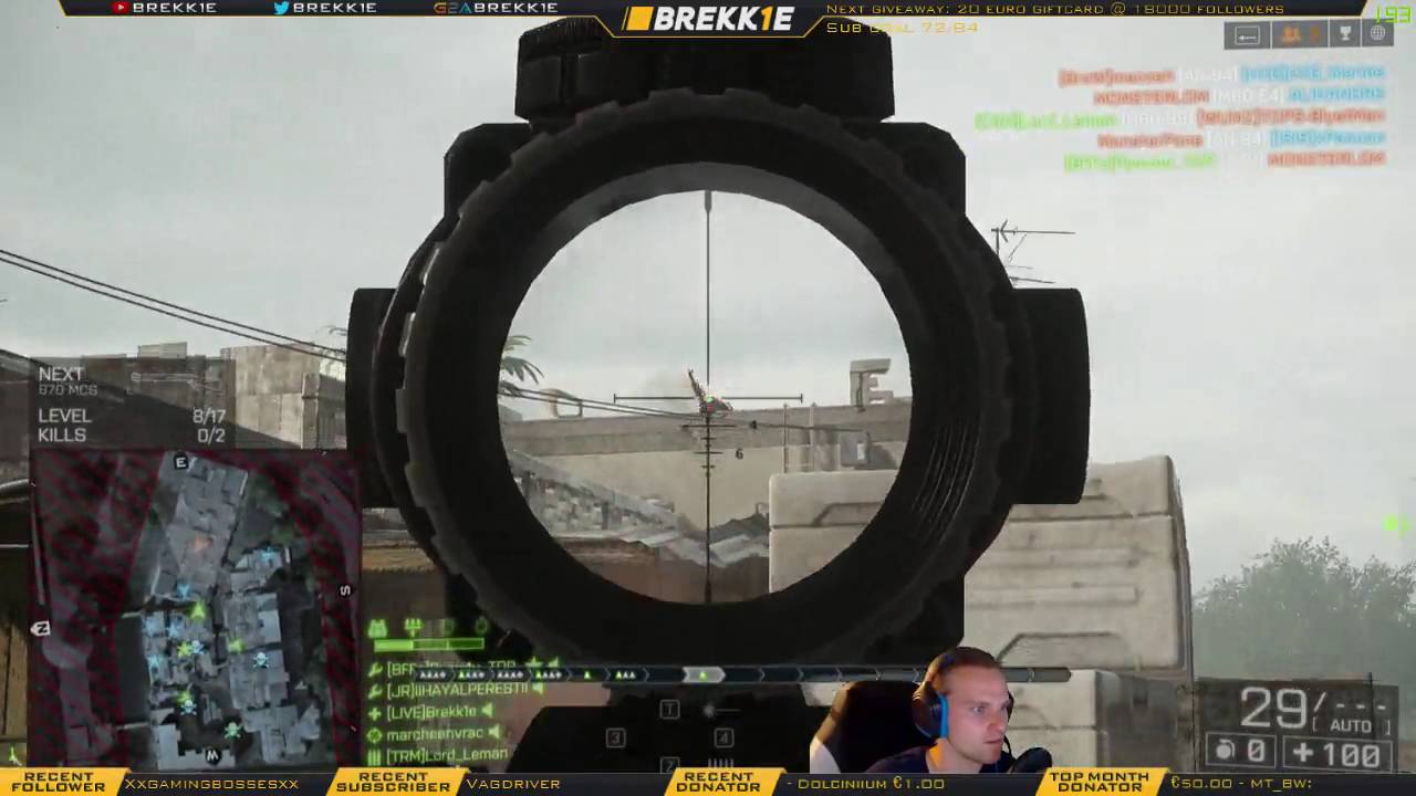 BF4: Twitch round highlight - Gunmaster 34-3 (Rip triple dream)