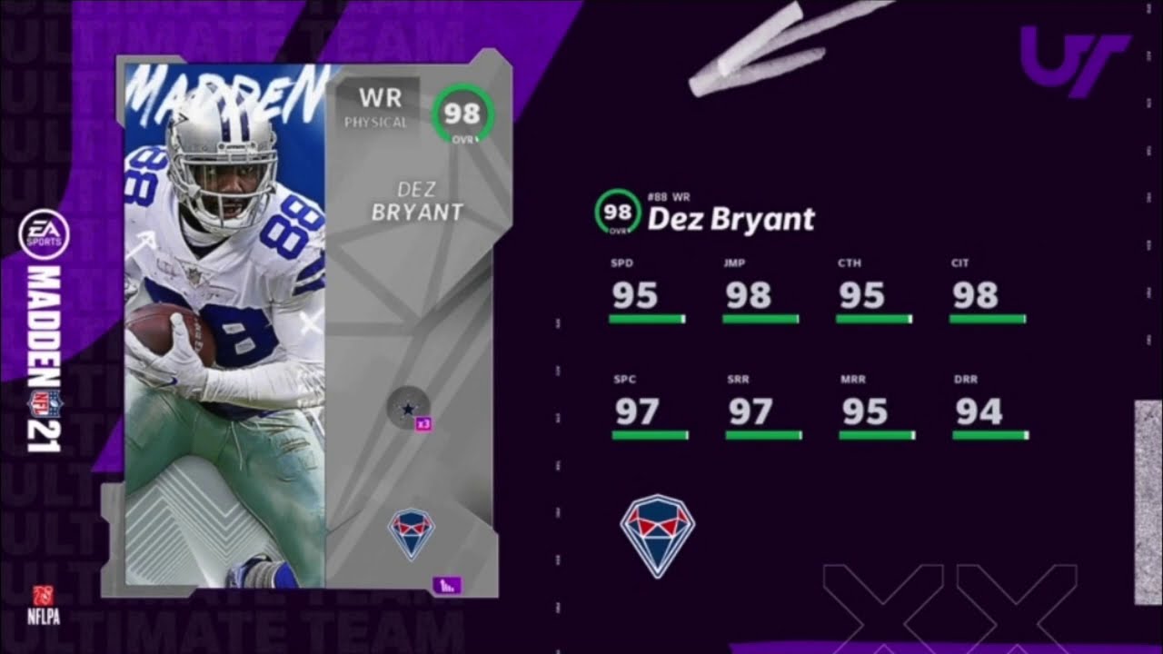 98 OVR TEAM DIAMONDS COMING TOMORROW!! DEZ BRYANT ~ DRI ARCHER POWER UPS MADDEN 21 ULTIMATE TEAM