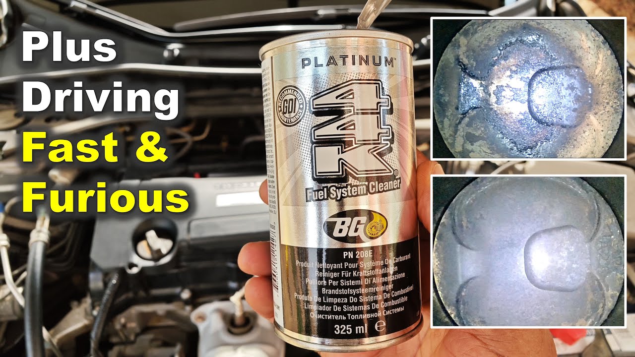 Fuel System Cleaning with Speed + BG44K platinum / Carbon Buildup Removal: Before & After Comparison