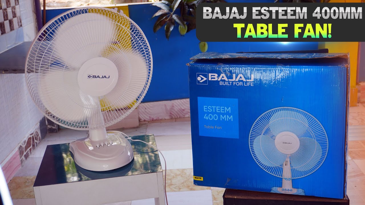 BAJAJ Esteem 400 mm 3 Blade Table Fan Review - Best BAJAJ Table Fan Unboxing, Review - Bajaj Fan