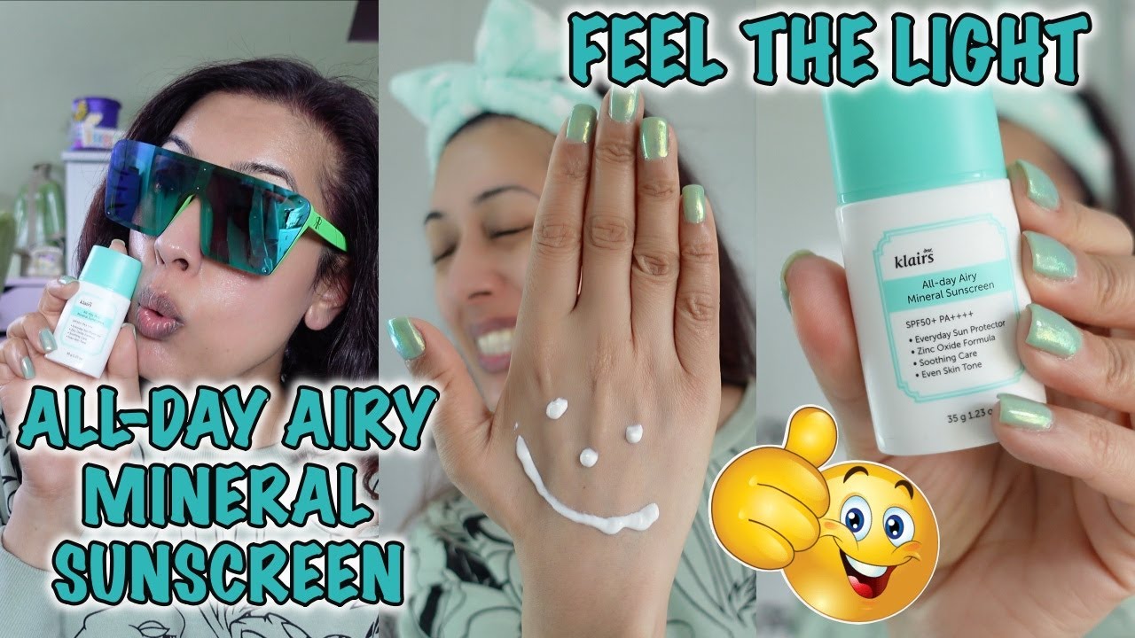 REVIEW: NEW Dear Klairs ALL DAY Airy Mineral SUNSCREEN