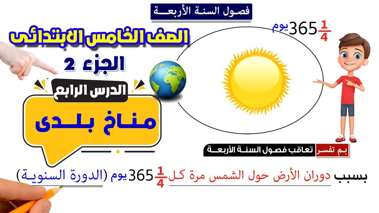مناخ بلدي للصف الخامس الابتدائى الجزء 2