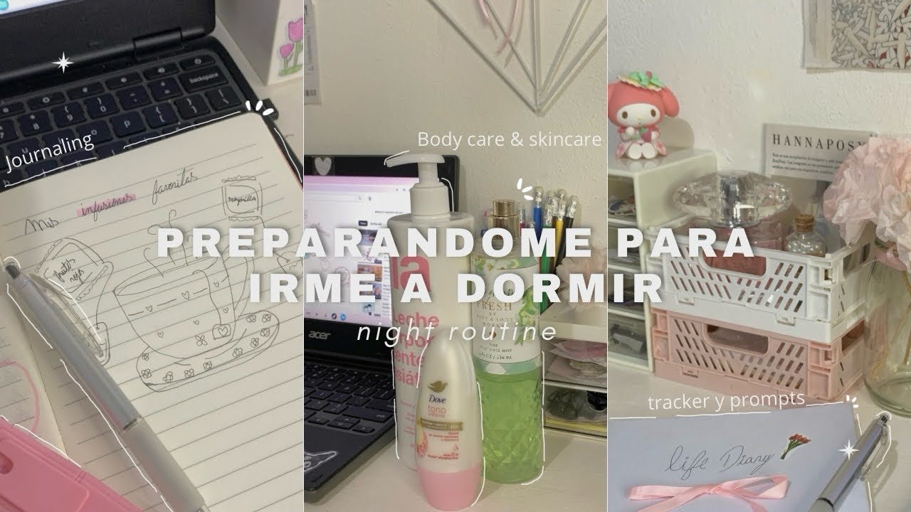 ♡ Night routine 🎀| preparándome para irme a dormir | journaling + skincare
