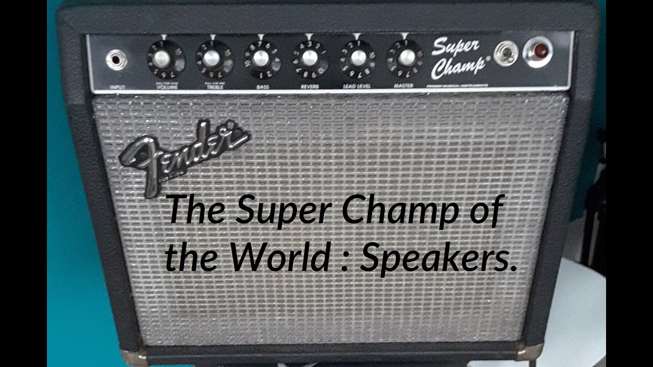 Rivera Era Fender Super Champ Speaker Comparison.