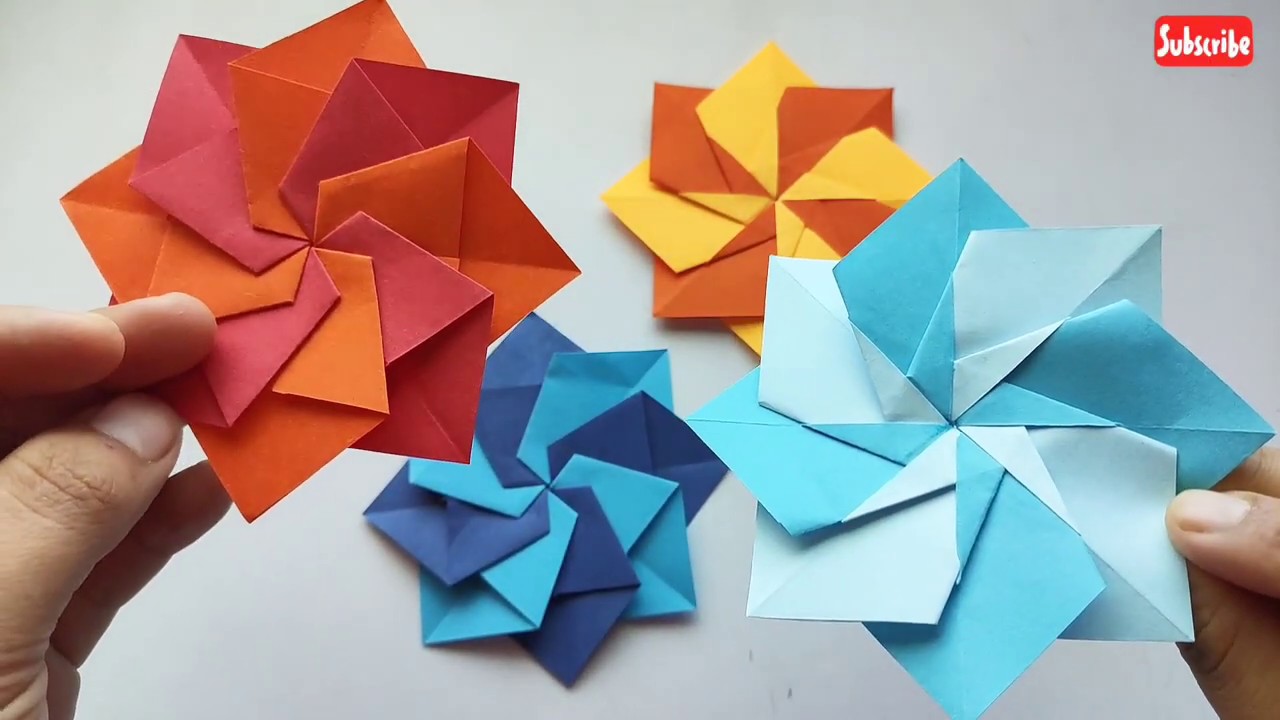 ORIGAMI mandala flor 👍 fácil y rápido papiroflexia (easy and fast) Diy शिल्प