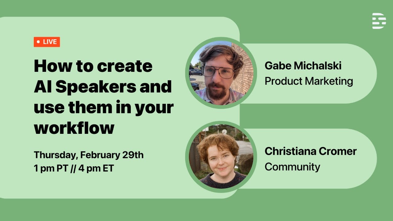 How to create AI Speakers and use them in your workflow