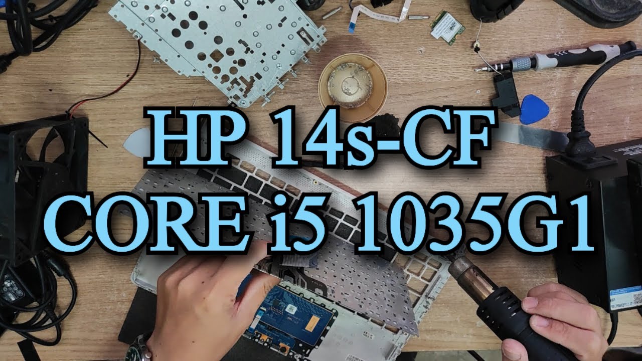 HP 14s-CF Core i5 1035G1 | Disassembly, Replace Built-in Keyboard, and Replace Battery