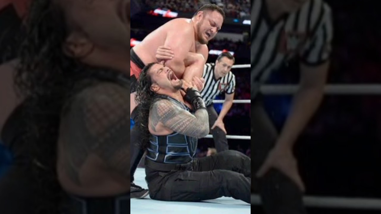ROMAN REIGNS VS SAMOA JOE || BACKLASH HIGHLIGHTS EDIT🔥🔥 #shorts #ytshorts #shortvideo #trending