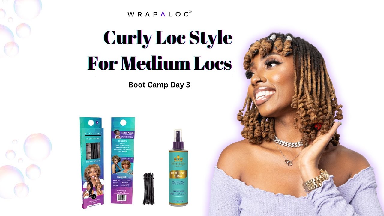 Curly Loc Style For Medium Locs