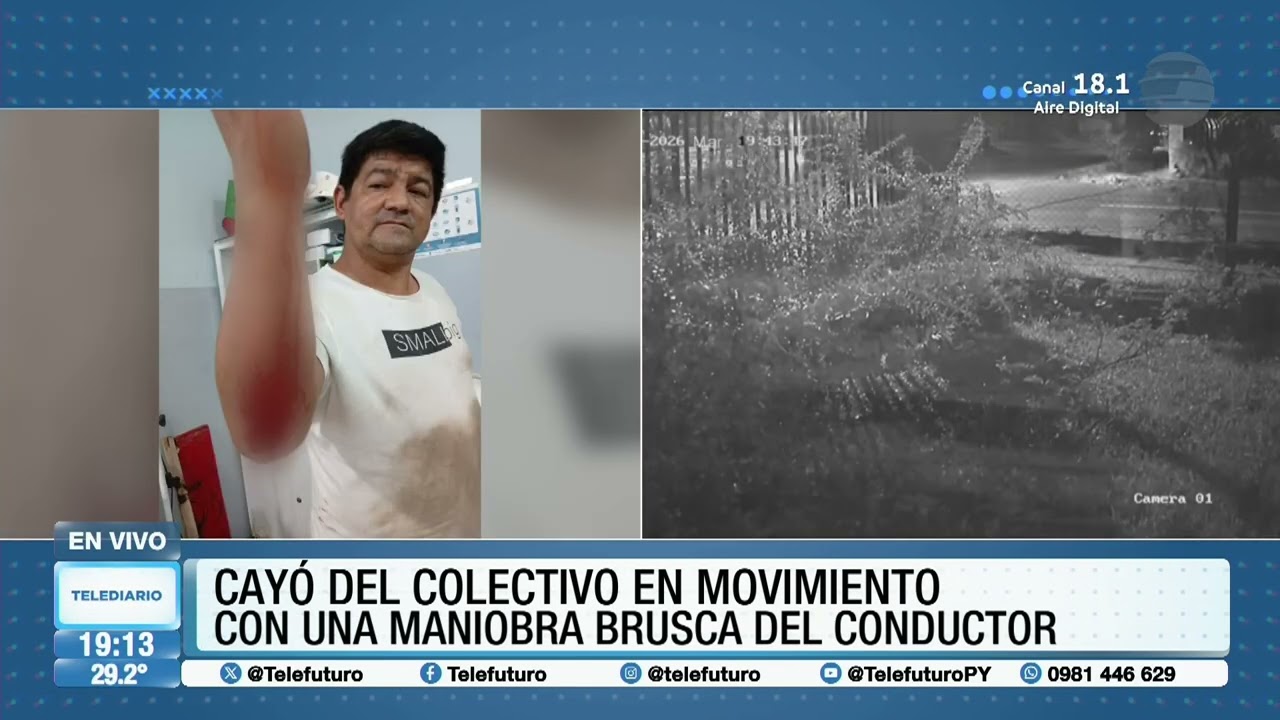 Cayó de un colectivo y denuncia maniobra imprudente del chofer