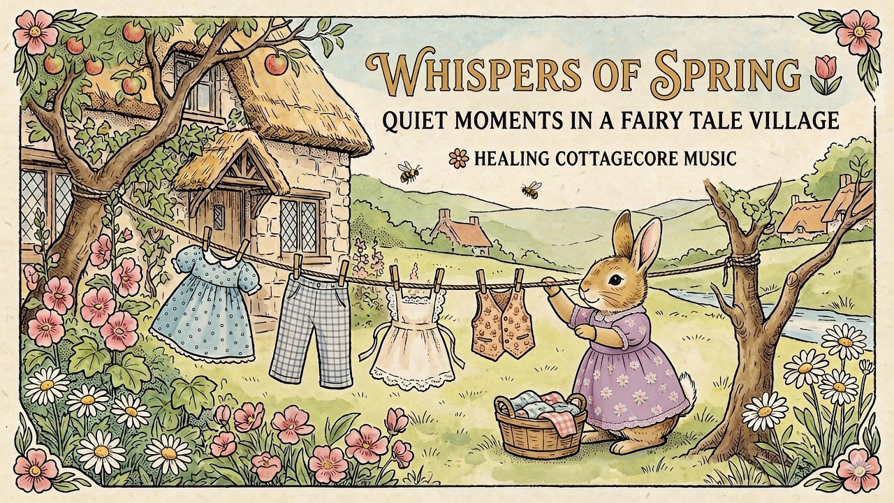 Whispers of Spring Fever 🌷 | Healing Cottagecore Ambient Music for Quiet Village