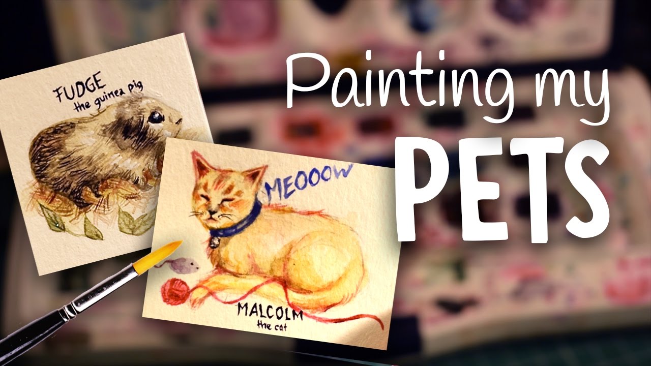 PAINTING MY PETS in Watercolour! | Chilled & Chatty Video | Jenna Drawing