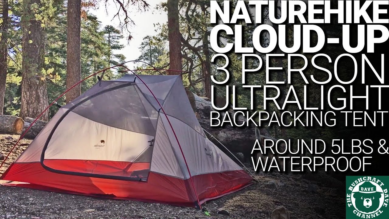 NatureHike Cloud-Up Ultralight 3 Person Backpacking Tent: Lightweight & Perfect For 2 People