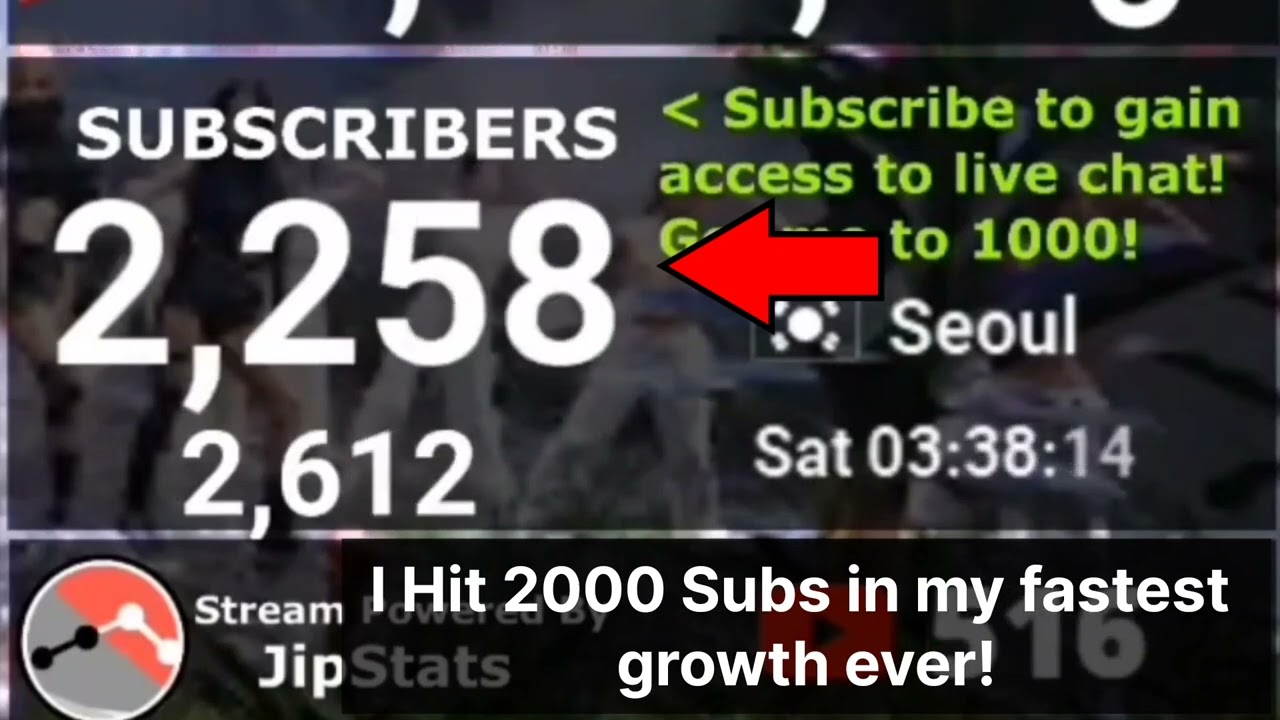 JipStats (My main) Hitting 1000, 2000 and 3000 subscribers!
