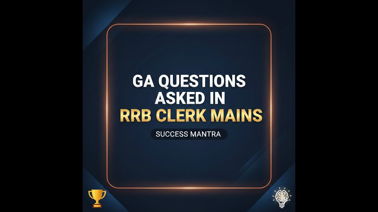 GA Questions Asked in RRB Clerk Mains 2026 | Exam Analysis|#bankexam #ga #job #exam #trending #viral