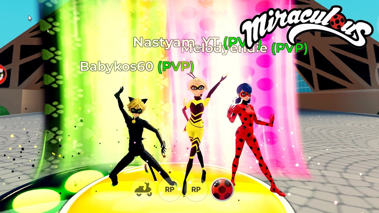 MIRACULOUS RP TODOS TRANSFORMAÇOES DO GRUPO - MIRACULOUS ROBLOX!