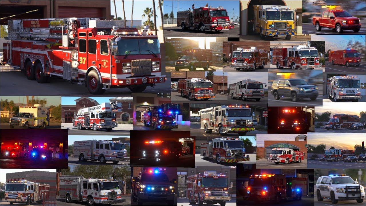 BEST OF Fire Trucks / Ambulances / Police Cars Responding Compilation #4 (Arizona)