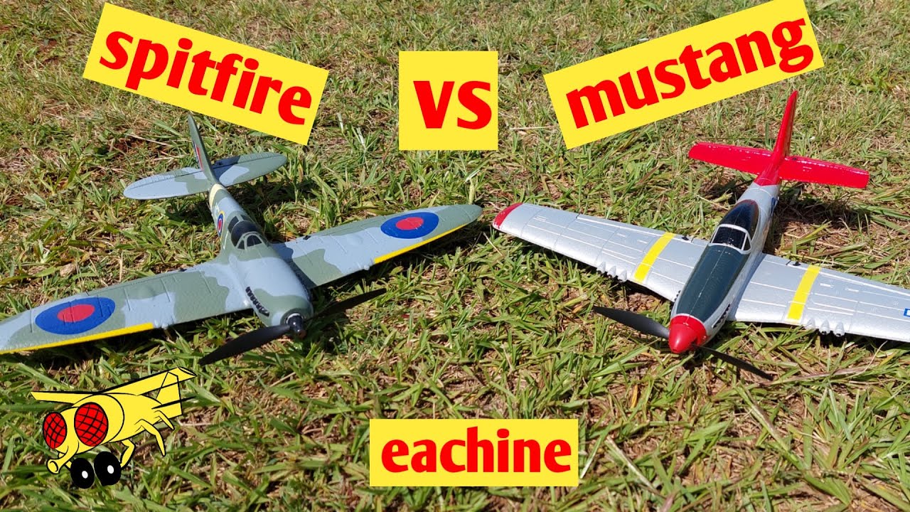Eachine Spitfire vs P51D Mustang rc Plane review