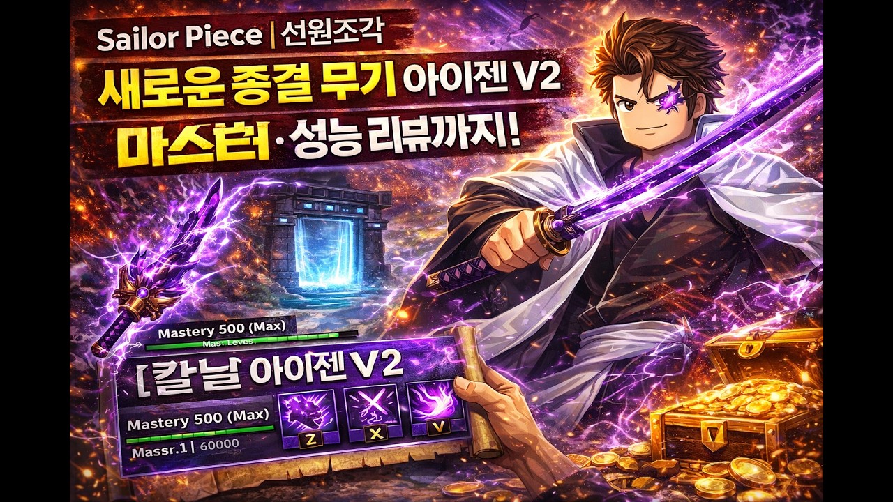 Sailor Piece | 선원조각 새로운 종결 무기 아이젠 V2 얻는법 마스터리 랑 성능 리뷰 까지