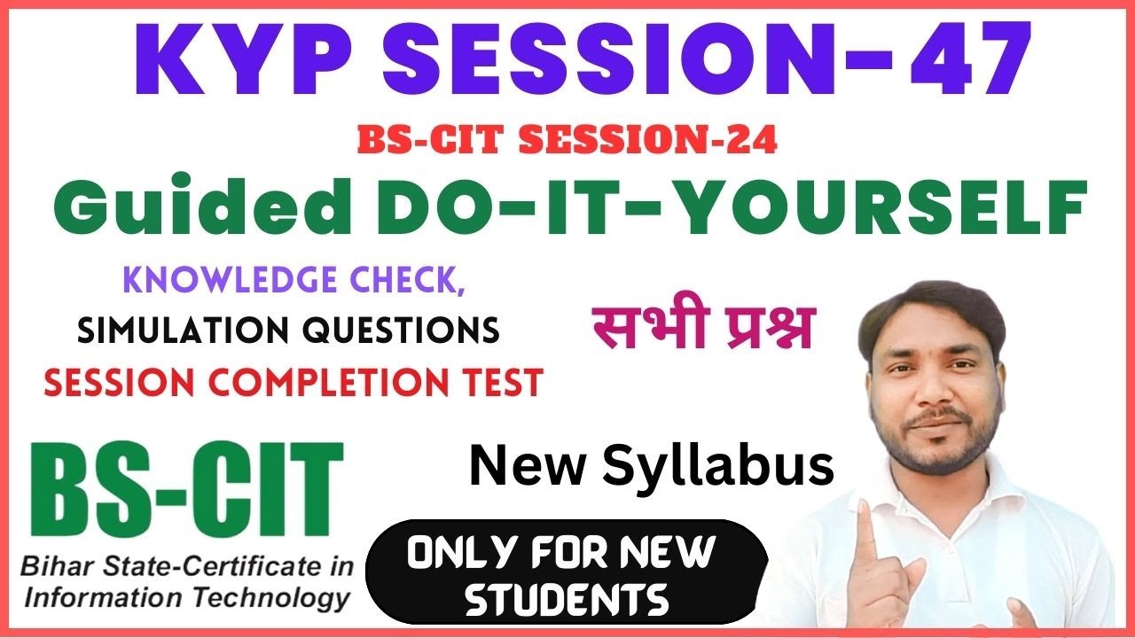 Guided Do It Yourself Session 47 | guided do It yourself 47 | Do It Yourself Session 47 | BKS TIPS
