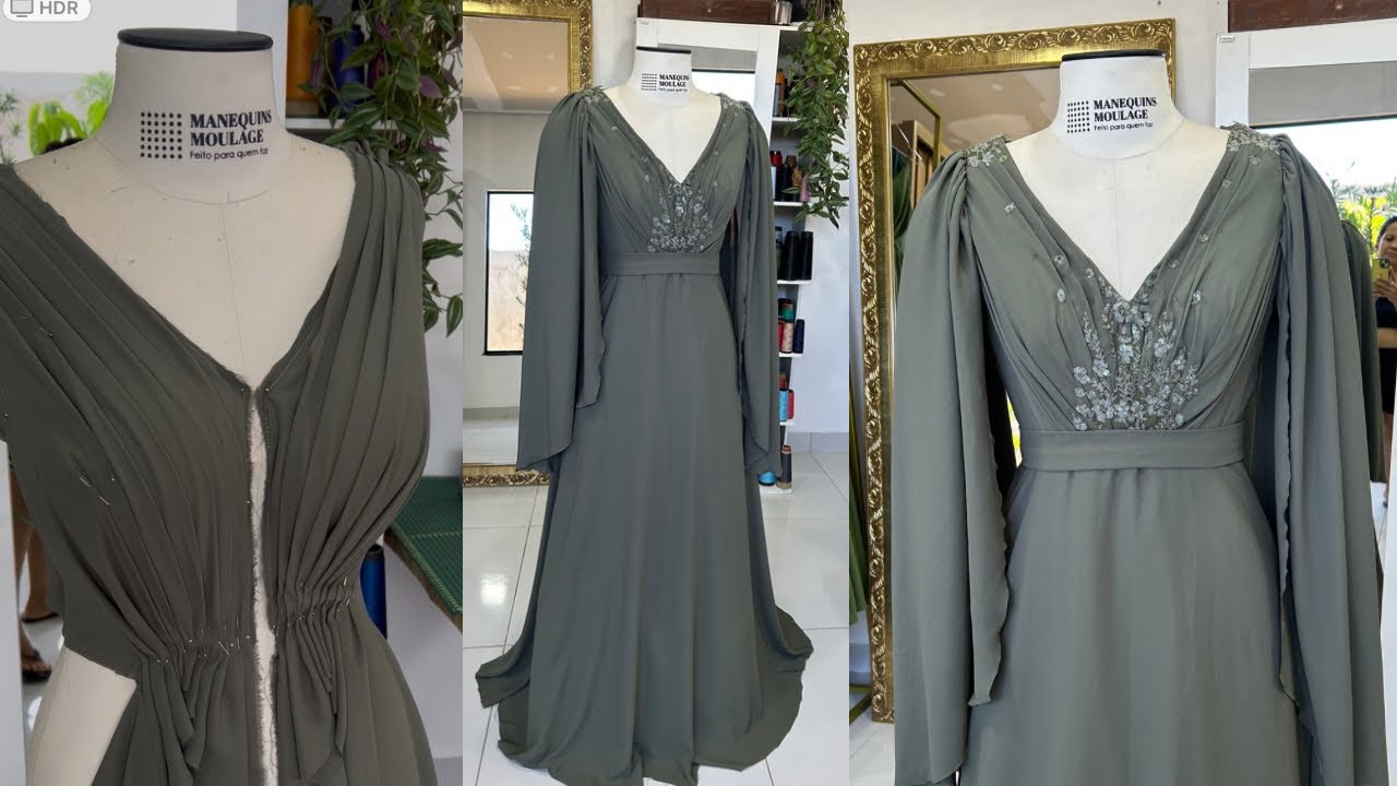 Como cortar e costurar um vestido de festa 