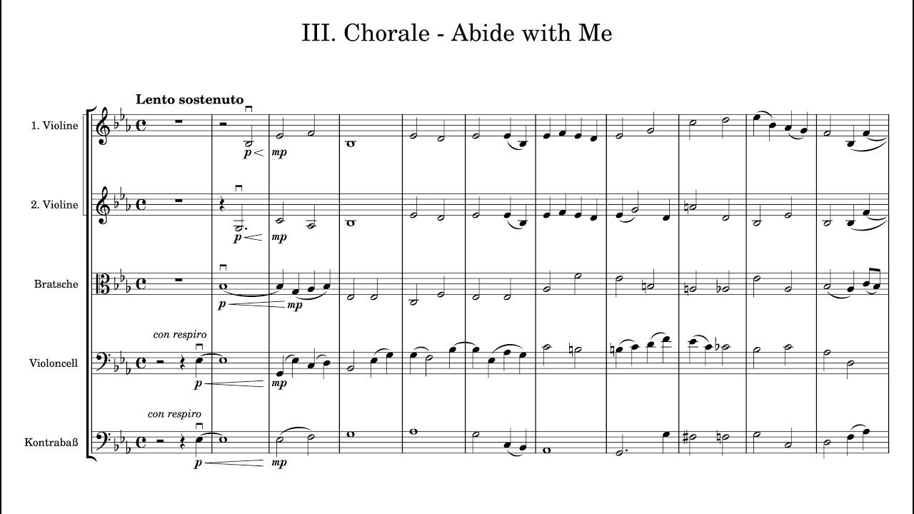Serenade for Strings - III. Chorale - Abide with Me (Original Composition)