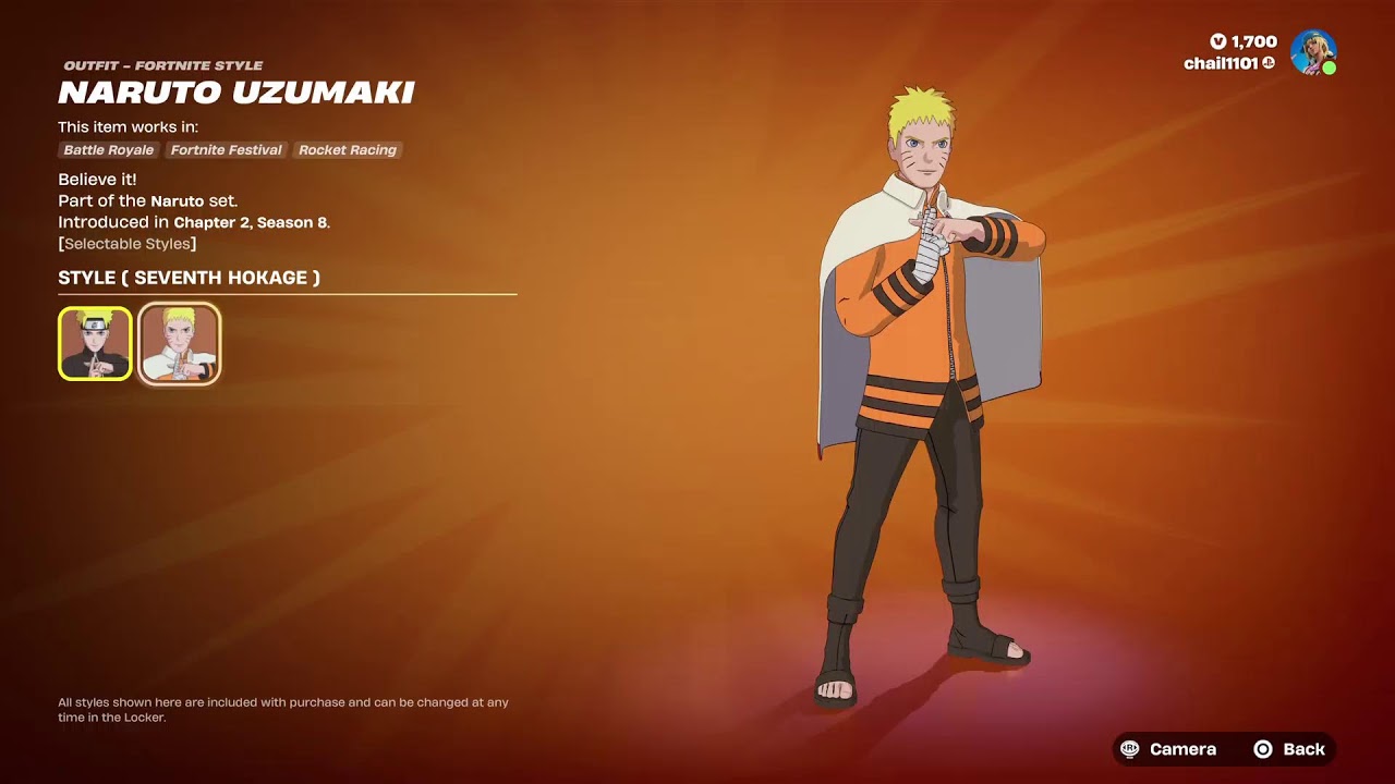 New NARUTO Fortnite skin