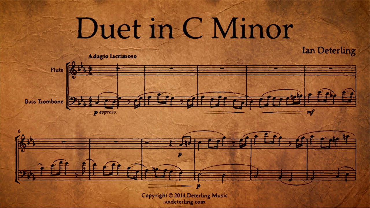 Duet for Flute and Bass Trombone in C Minor
