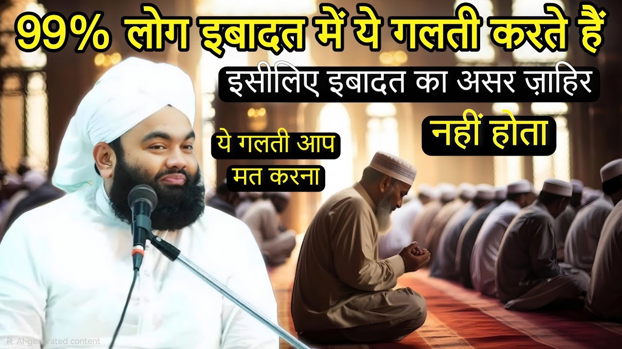 99% Log Ibadat Me Ye Galti Karte Hai Is Liye Ibadat Ka Asar Jahir Nahi Hota | Sayyed Aminul Qadri