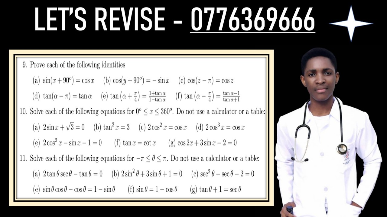HOW TO SOLVE TRIGONOMETRIC EQUATIONS PART 1