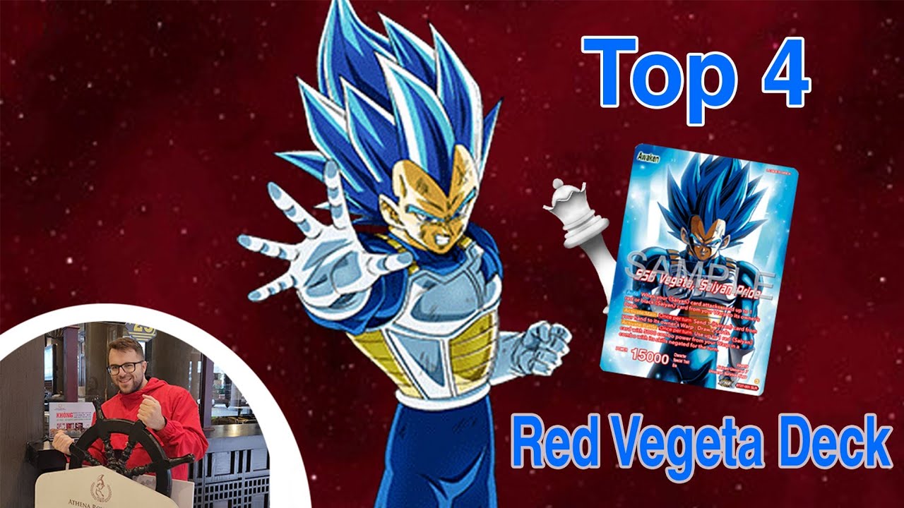 3rd Place Red Vegeta Deck by John Argyos from the May 2025 OCE Dragonball Super: Masters regionals!