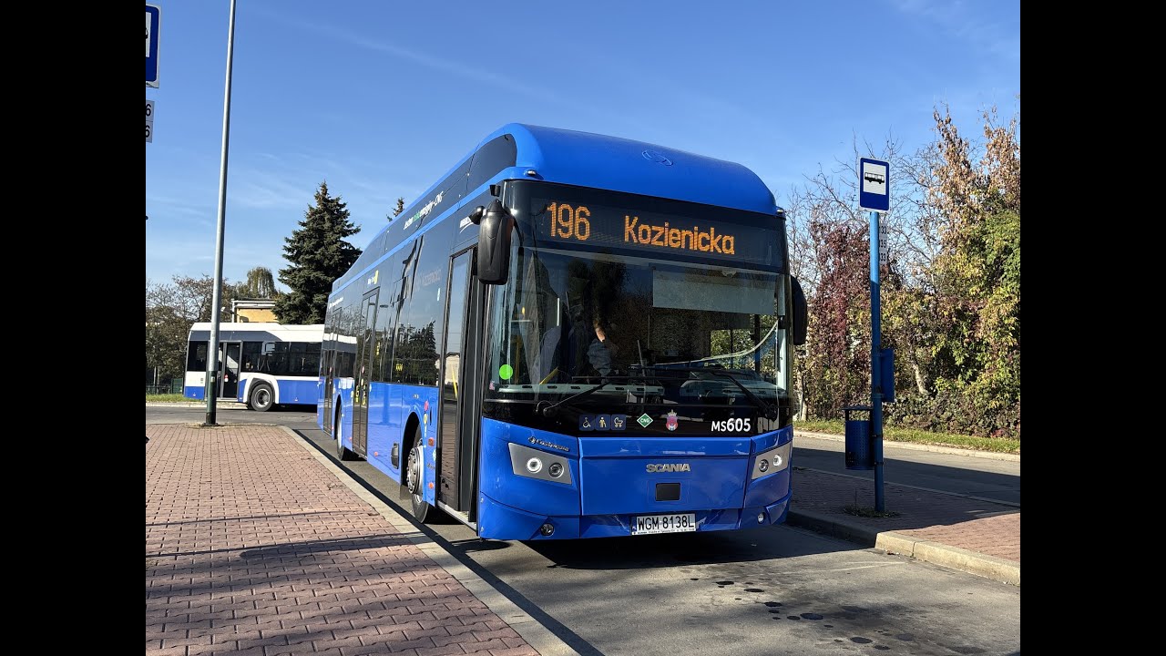 Scania N280UB/Castrosua New City 12LF CNG #MS605 Mobilis (o.Krak&oacute;w) linia 196 kierunek Kozienicka