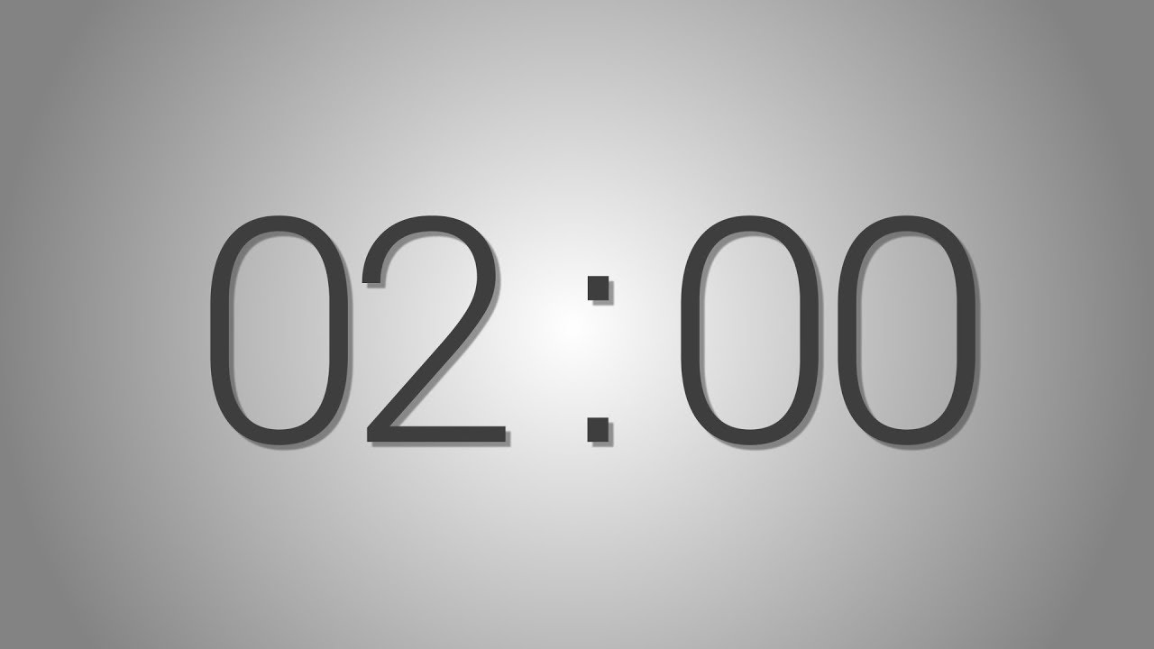 2 Minutes countdown Timer - Beep at the end | Simple Timer (two min)